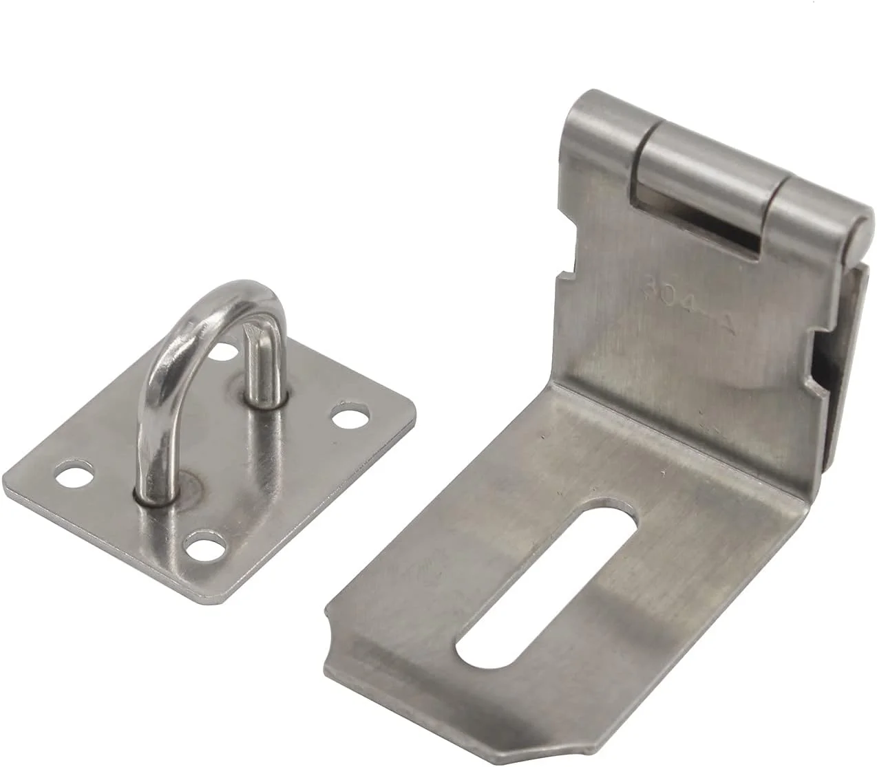 قفل زبانه دار استیل ضد زنگ زرنیپل، قفل درب، قفل دروازه 90 درجه (بسته 2 عددی)