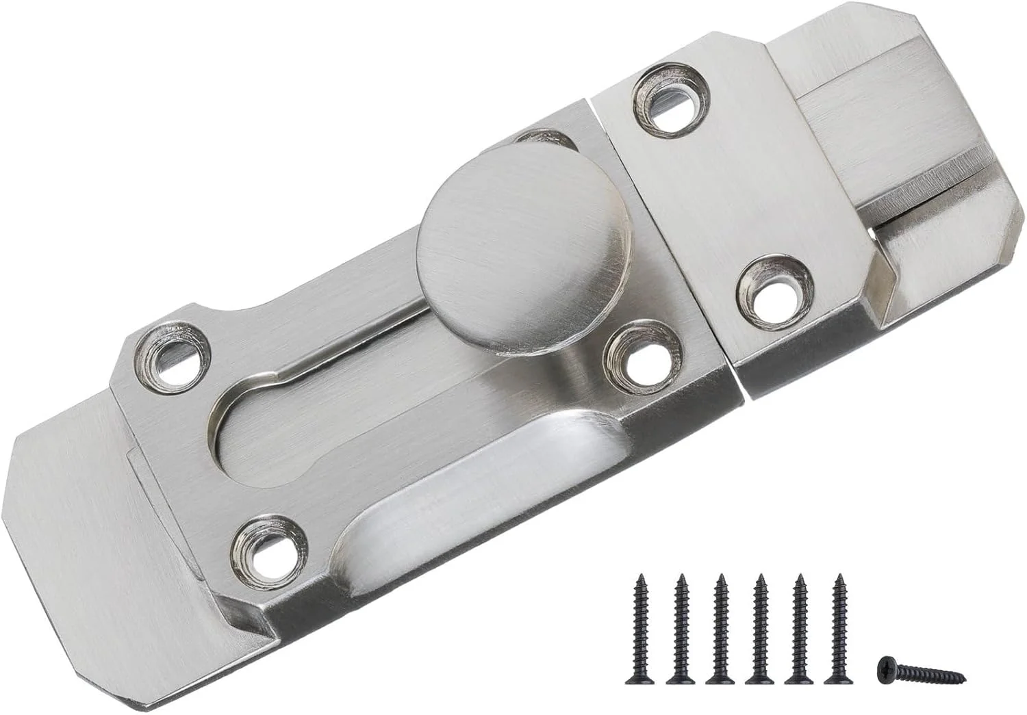 قفل زبانه ای درب استوانه ای نقره ای YoiYee، قفل کشویی امنیتی آلیاژ روی 3 اینچی برای درها