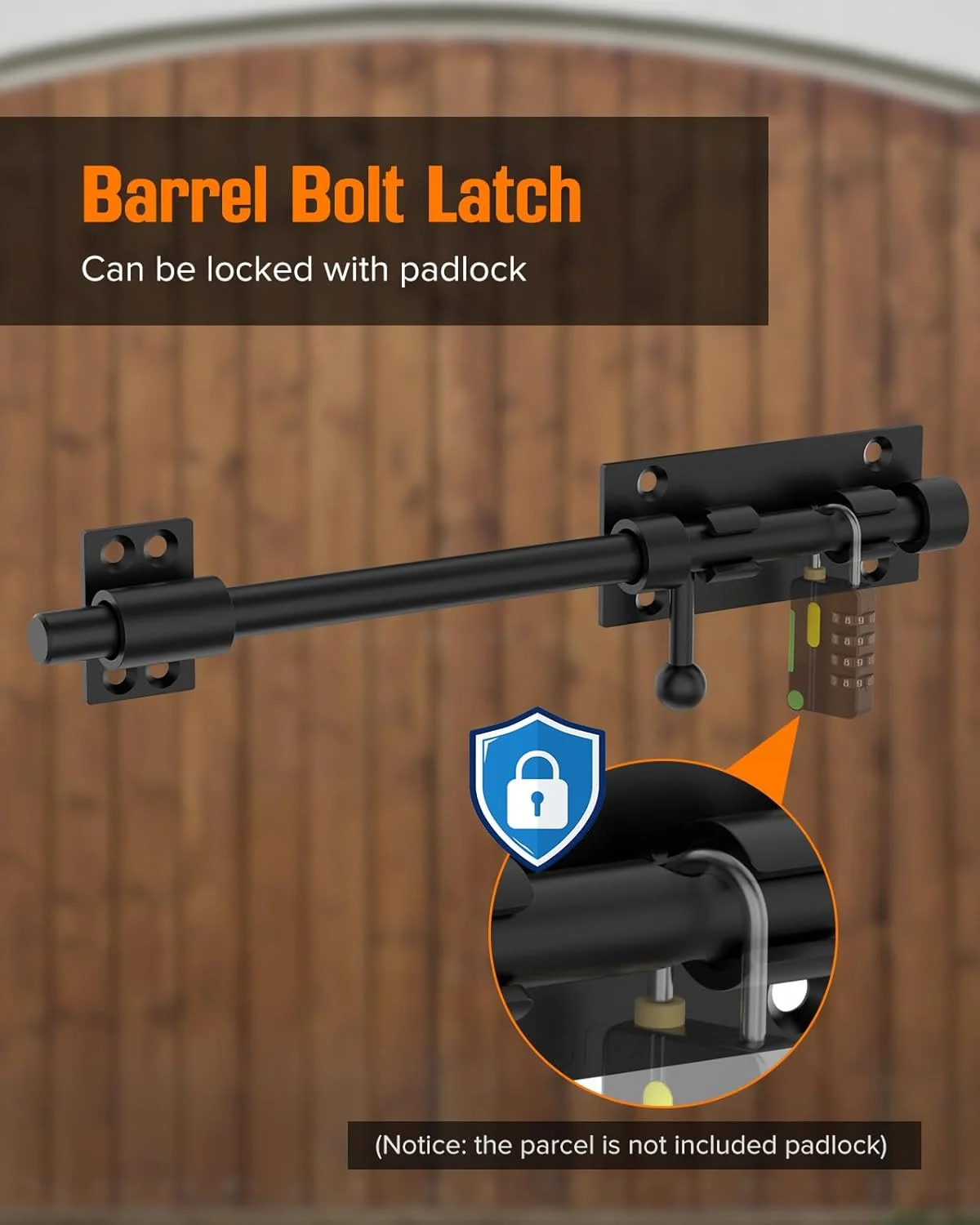 قفل درب 10 اینچی YogePote، بست درب، قفل کشویی سنگین نرده استیل 304، سخت افزار قفل درب، قفل های دروازه، قفل کشویی برای حصار چوبی حیاط انبار قفل درب 10 اینچی YogePote، بست درب، قفل کشویی سنگین نرده استیل 304، سخت افزار قفل درب، قفل های دروازه، قفل کشویی برای حصار چوبی حیاط انبار