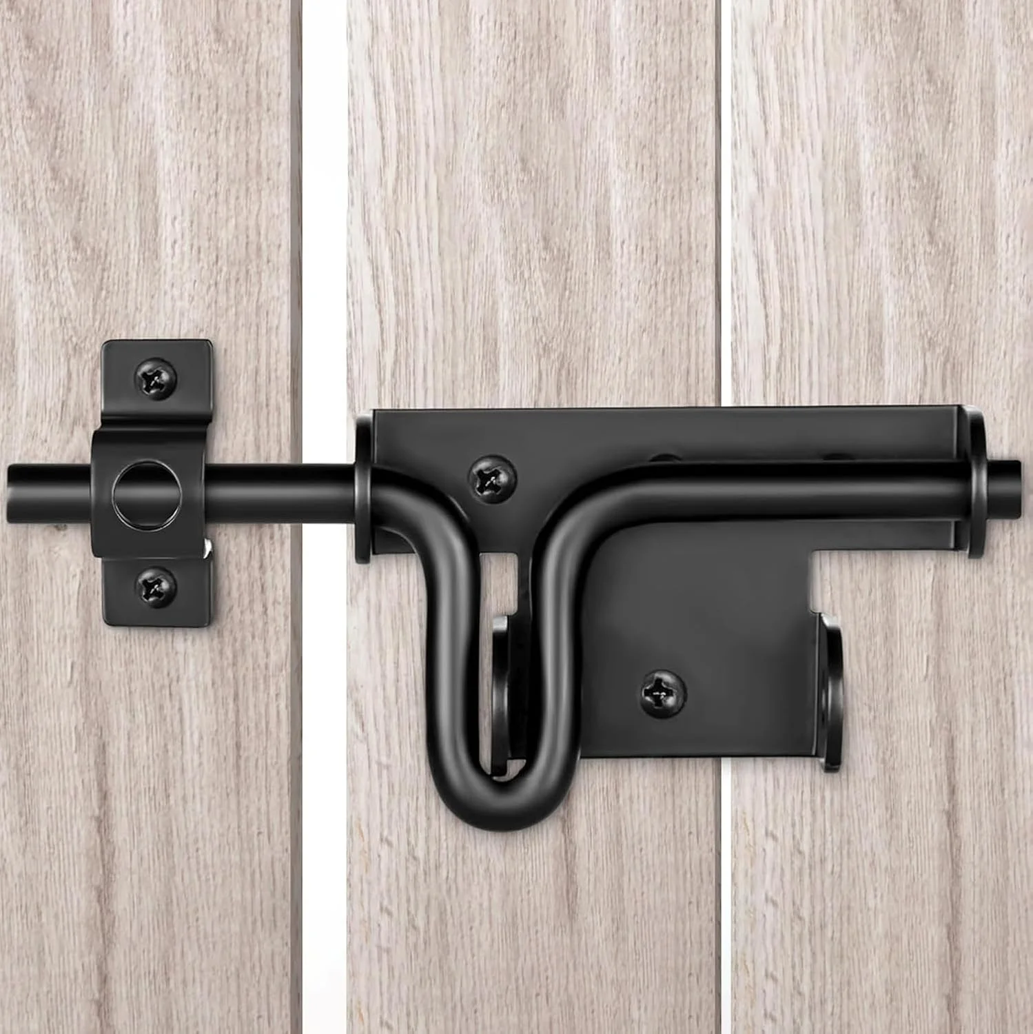 قفل کشویی دروازه YelaJoy با سوراخ قفل آویز، قفل های کشویی حصار سنگین برای درهای بیرونی حصار چوبی، درب انبار، درب وینیل