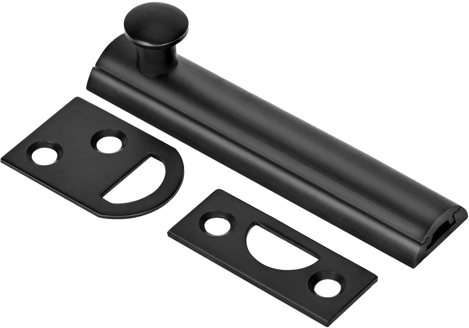 زبانه توکار برنجی سفید شاپ، زبانه درب کشویی سنگین و بادوام، مشکی (3 عدد)