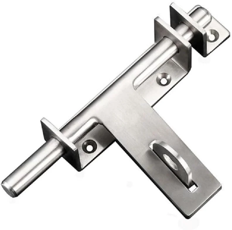 قفل درب کشویی استیل ضد زنگ 304 وانلیان با سوراخ قفل آویز، پرداخت برس خورده