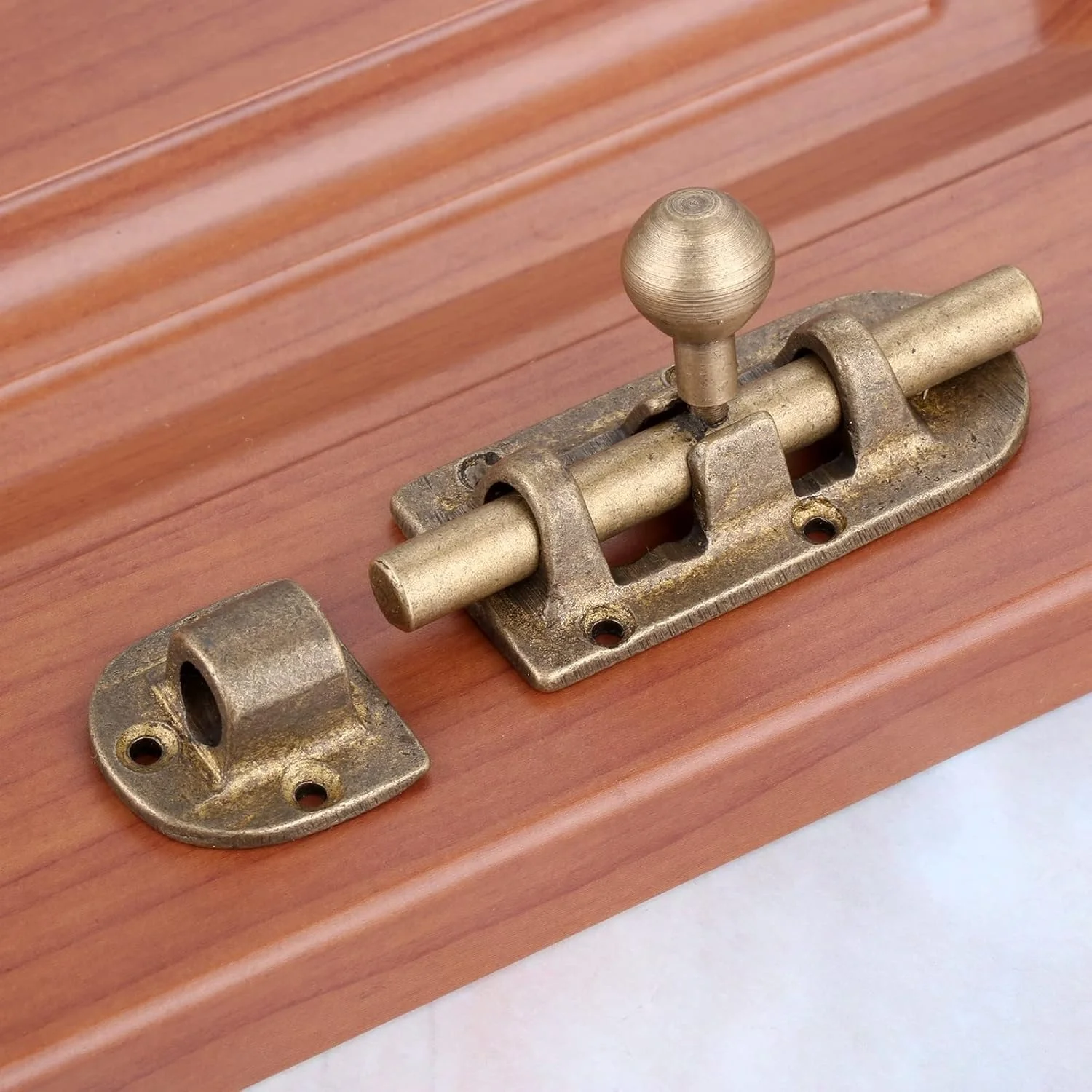 قفل زبانه ای WANAM، قفل درب برنجی، قفل کشویی درب کابینت، بست اصلی درب با پیچ