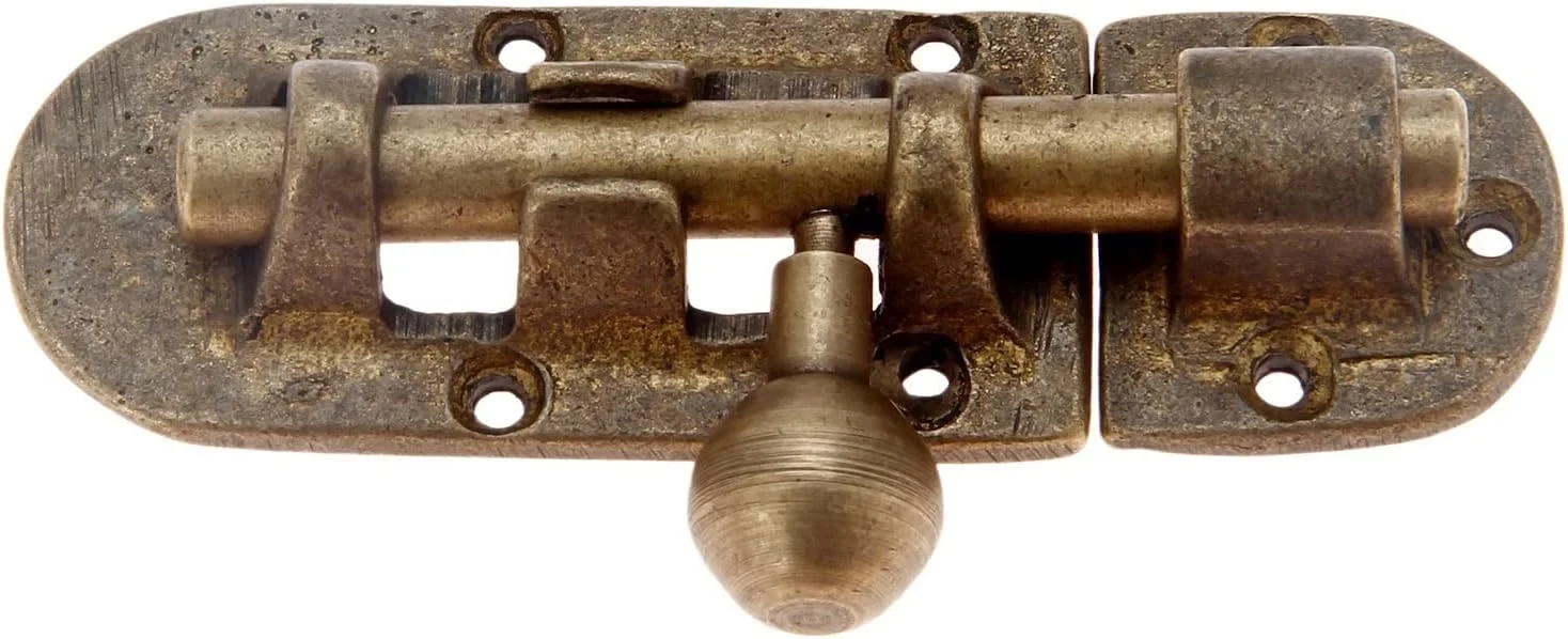 قفل زبانه ای WANAM، قفل درب برنجی، قفل کشویی درب کابینت، بست اصلی درب با پیچ