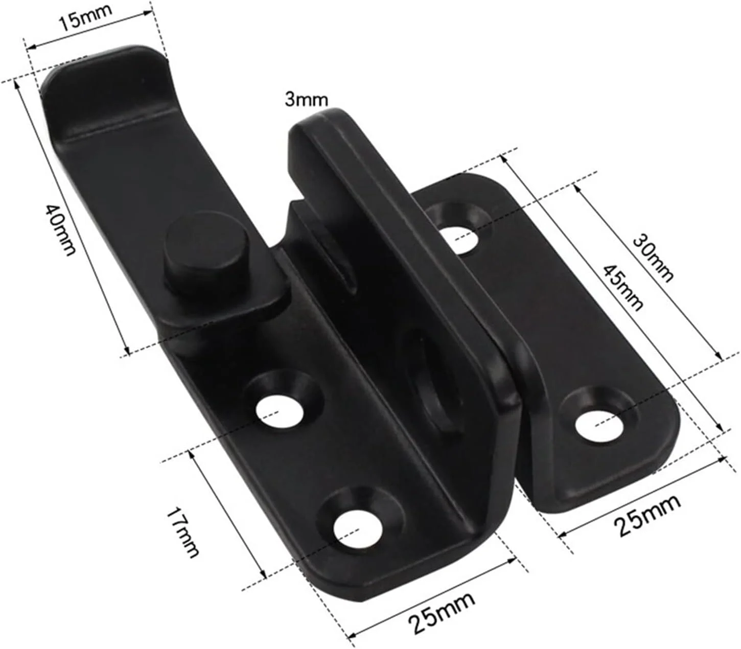 قفل ضامن دار WANAM، قفل زبانه ای استیل ضد زنگ، قفل کشویی درب کمد، قفل سگکی ضد سرقت درب، سخت افزار خانگی