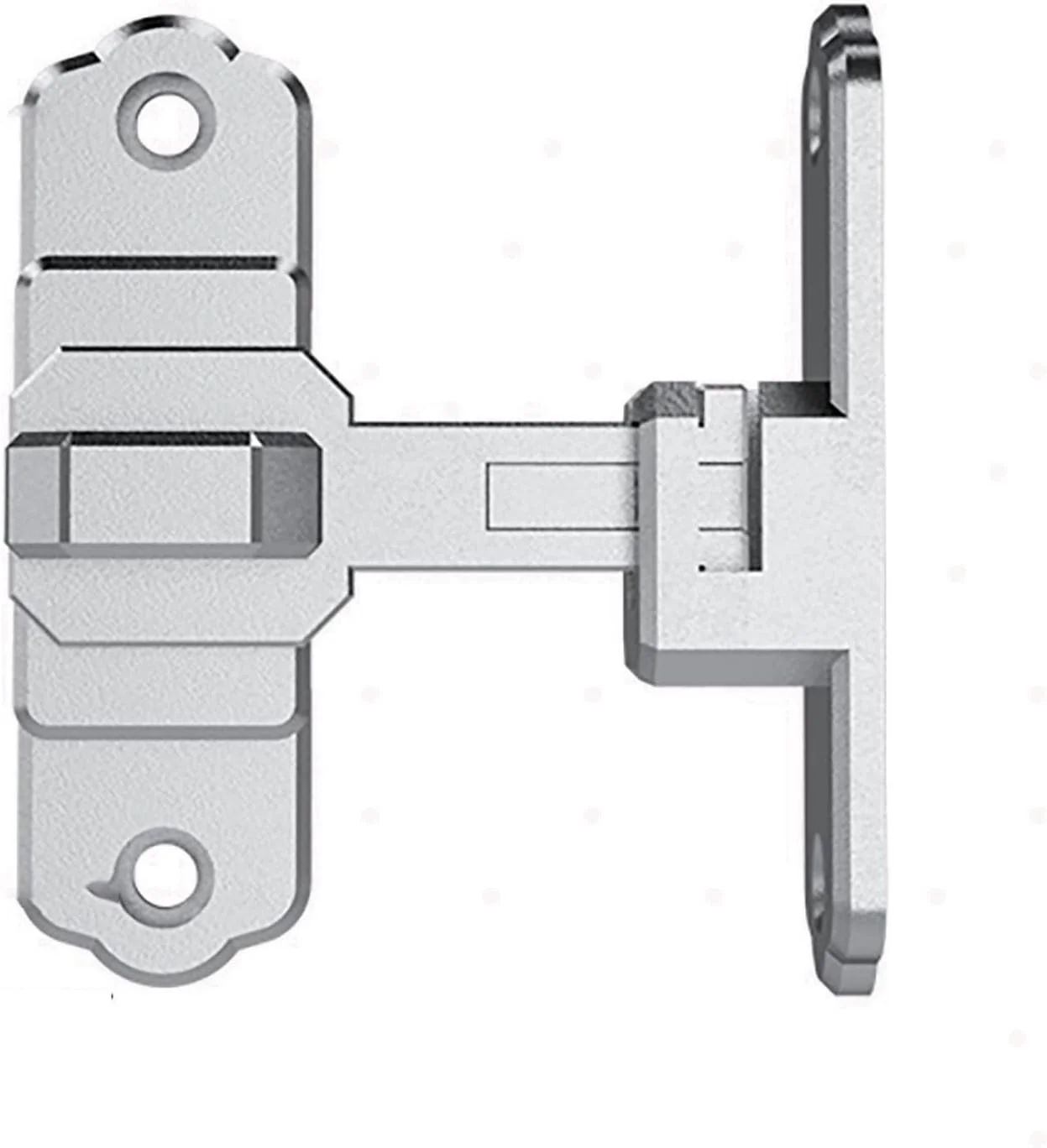 قفل زبانه ای درب، قفل کشویی استیل ضد زنگ برای درب کابینت، قفل با سخت افزار، نقره ای کوتاه