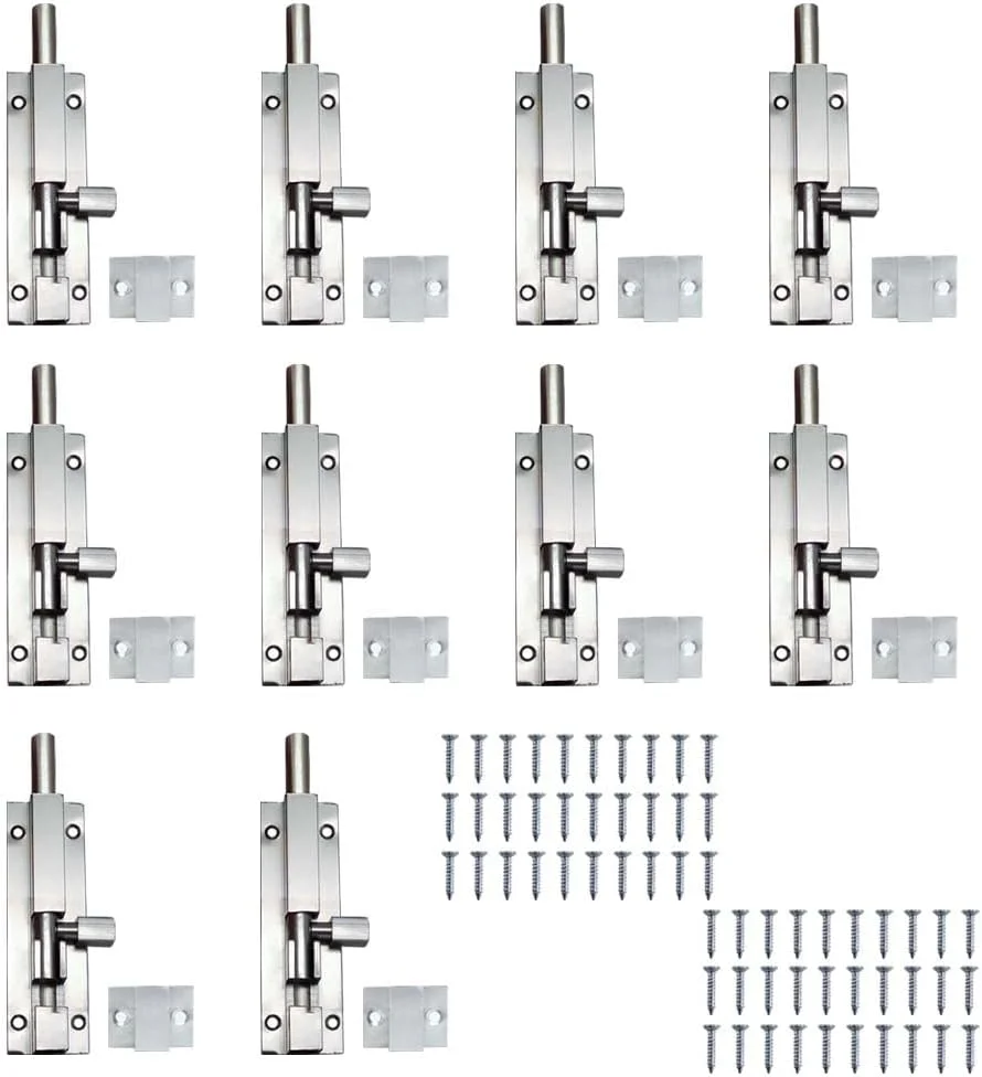 زبانه قفل برجسته آلومینیومی مربع شکل VOLO SS (100 میلی متر/4 اینچ) - بسته 10 عددی
