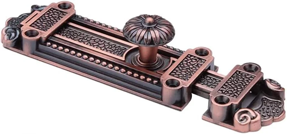 قفل زبانه درب TSTSM طرح قدیمی برای درب، پنجره و حصار (برنزی) - برنز قرمز