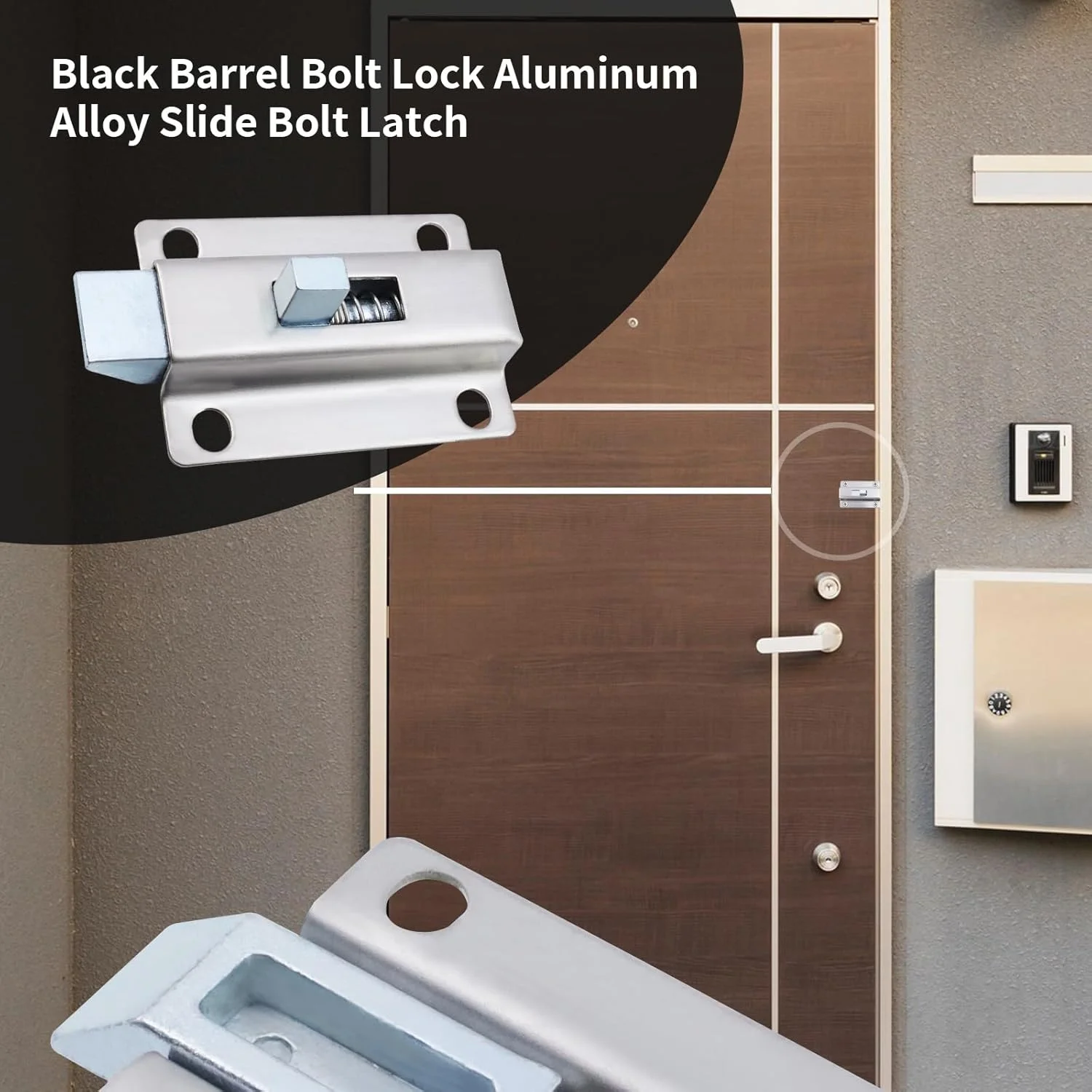 قفل درب فنری استیل ضد زنگ اتوماتیک Tsnamay، مناسب برای پنجره و دروازه، 2 عددی، 1.97 اینچ