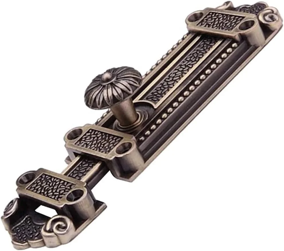 قفل زبانه درب TSTSM طرح قدیمی برای درب، پنجره، نرده ها قفل زبانه درب و پنجره (برنزی-برنز سبز)