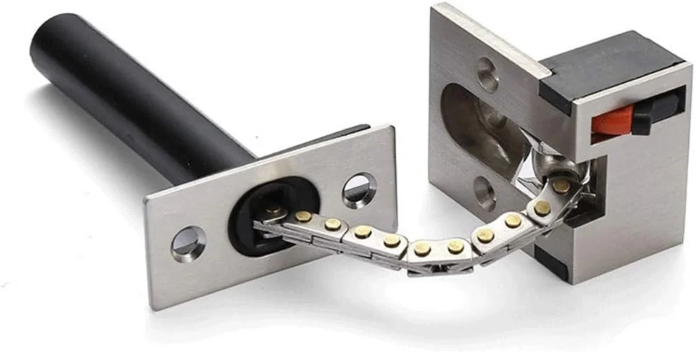 قفل زنجیری درب مخفی ضخیم TOGU، قفل ضامن سنگین برای خانه، آپارتمان، هتل، جلوگیری از ورود غیرمجاز، نیکل ساتن