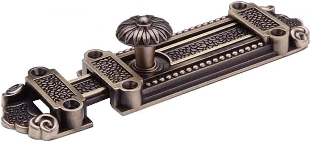 قفل زبانه درب TSTSM طرح قدیمی برای درب، پنجره، نرده ها قفل زبانه درب و پنجره (برنزی-برنز سبز)