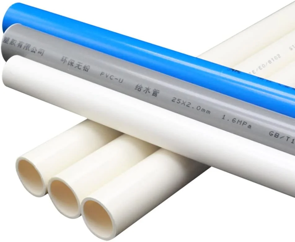 AETOOL - 1 عدد لوله PVC به طول 30 سانتی متر، آبی/سفید/خاکستری، قطر خارجی 20 میلی متر، 25 میلی متر، 32 میلی متر، لوله آبیاری باغ کشاورزی، لوله آب آکواریوم (قطر خارجی آبی 20 میلی متر)