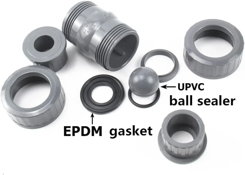 AETOOL - شیر یک طرفه UPVC دو سر کوپله 20 تا 63 میلی متر، جلوگیری از برگشت جریان، اتصالات شیر لوله آب (DN32)