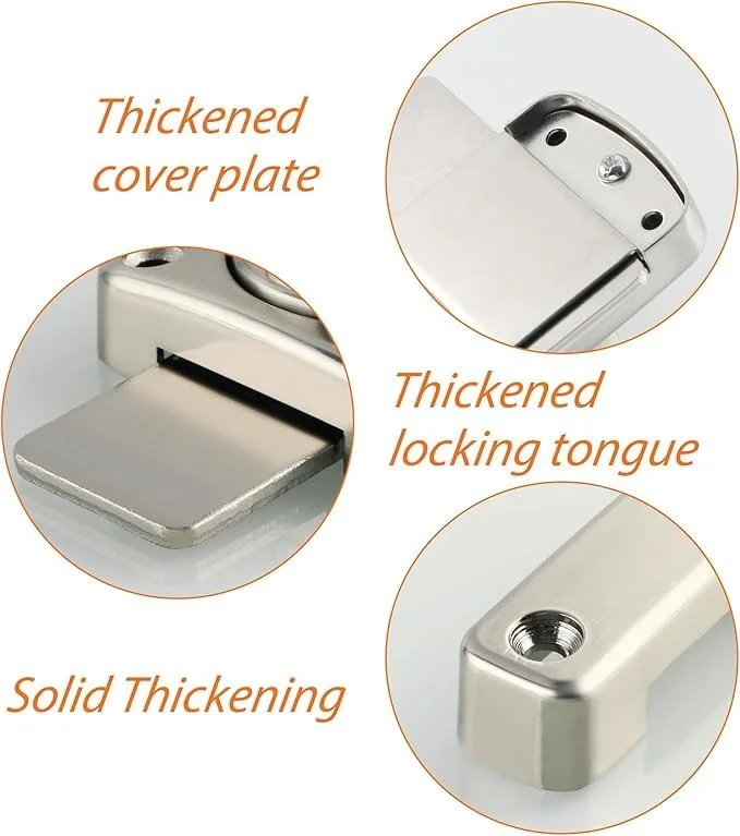 قفل کشویی تزویق، قفل سخت افزاری دو طرفه ایمنی درب با روکش برس خورده