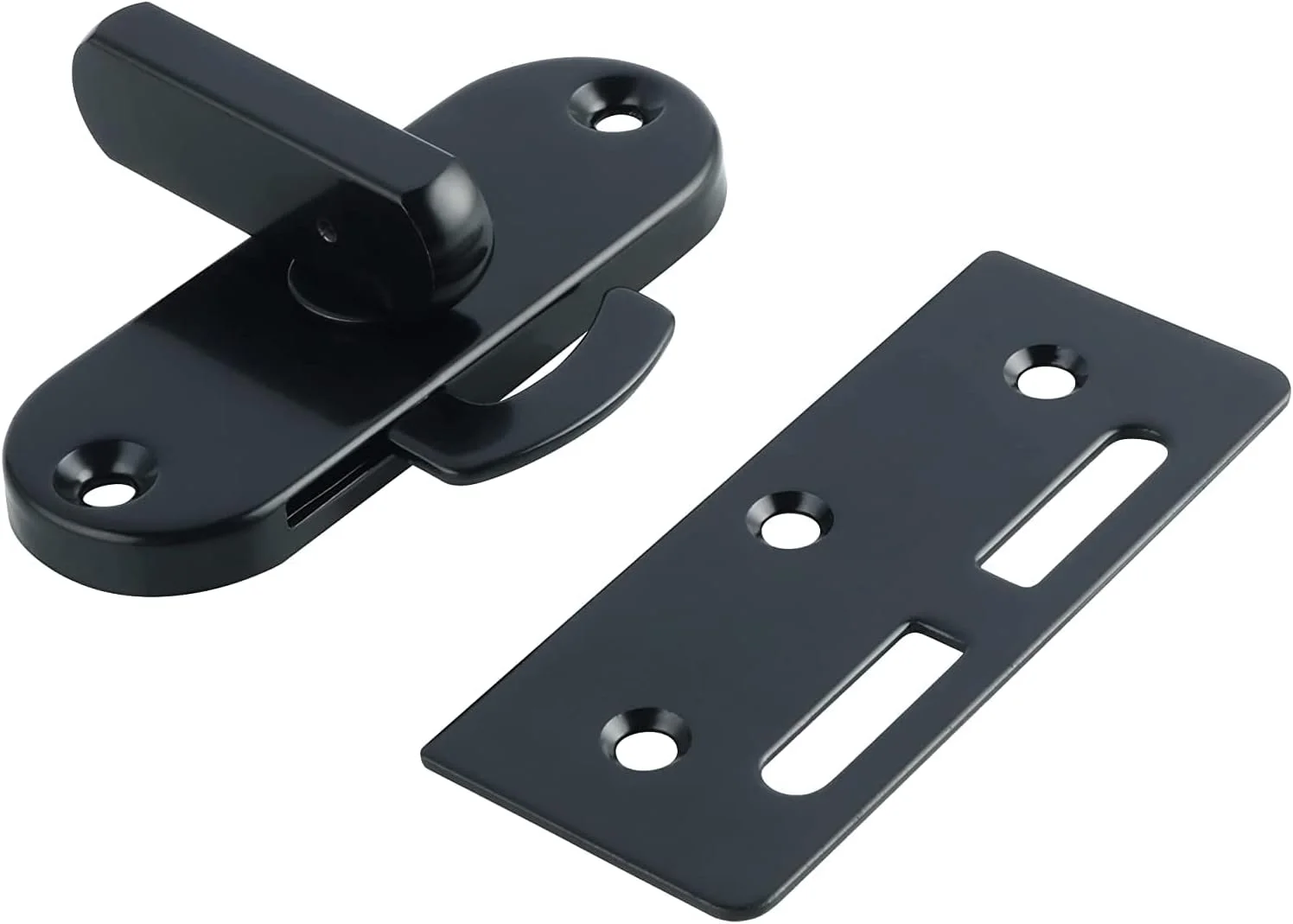 قفل استیل ضد زنگ SYOSI، بست درب، قفل های ضامن سنگین، برای آشپزخانه حمام درب های کشویی متحرک پنجره ها درب های انبار، روکش مشکی