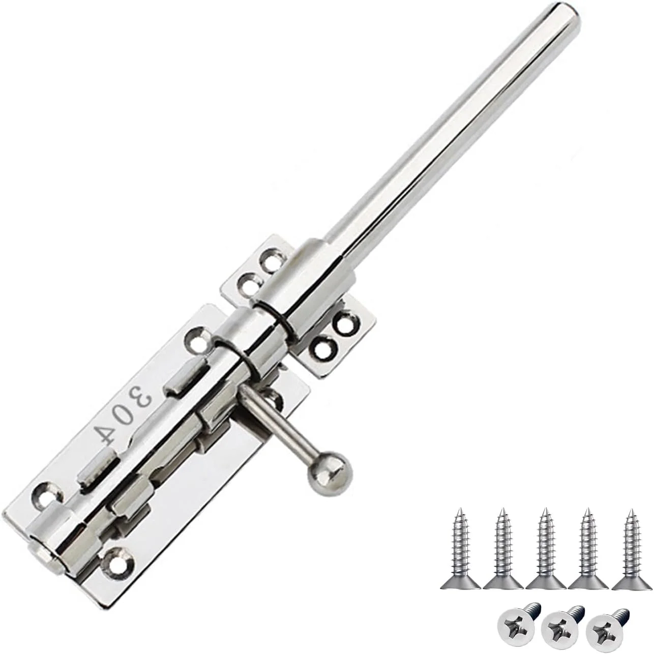 قفل درب کشویی استیل 304، قفل دروازه، قفل کشویی سنگین، قفل امنیتی ضخیم شده، قفل سخت افزاری درب، قفل بشکه ای قابل قفل