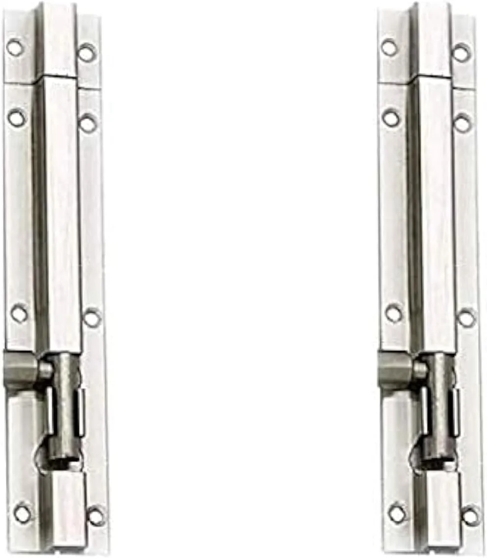 قفل اهرمی استیل 6 اینچی برای درب حمام، آشپزخانه، اتاق خواب، اتاق هتل (بسته 2 عددی)