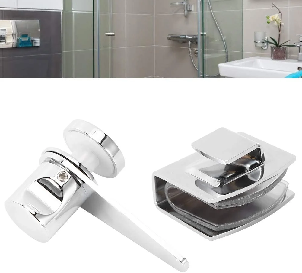 قفل درب استیل ضد زنگ 304 مناسب برای درب شیشه ای حمام و سرویس بهداشتی