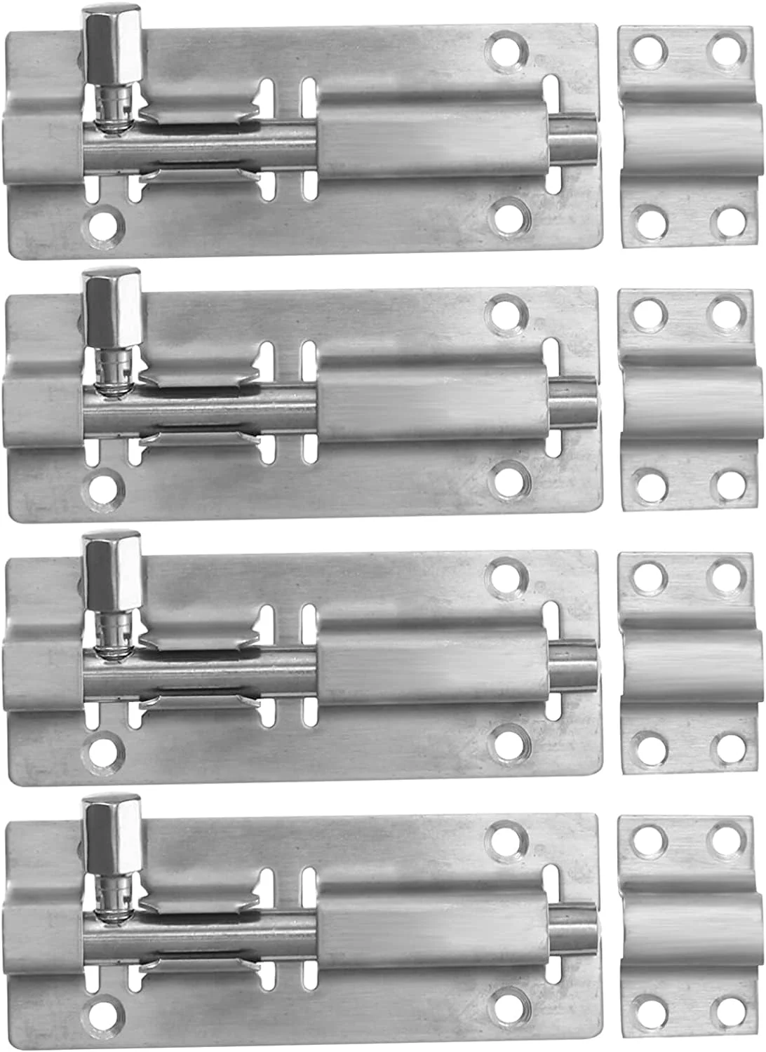 قفل زبانه ای استوانه ای ویلا، 4 اینچ، فولاد ضد زنگ، قفل کشویی درب، محافظ امنیت و حریم خصوصی شما برای منزل و هتل، نقره ای، سایز (4 اینچ) قفل زبانه ای استوانه ای ویلا، 4 اینچ، فولاد ضد زنگ، قفل کشویی درب، محافظ امنیت و حریم خصوصی شما برای منزل و هتل، نقره ای، سایز (4 اینچ)