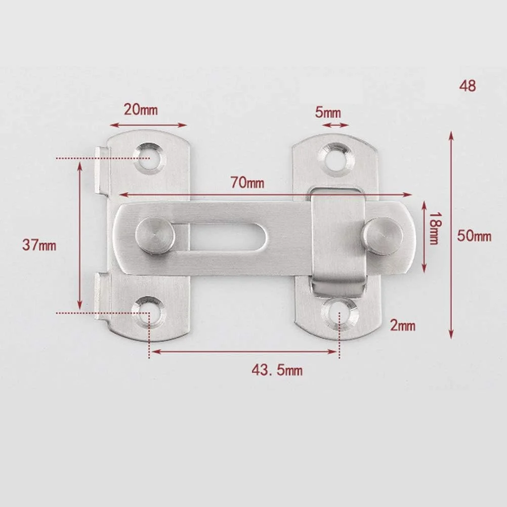 قفل درب کشویی ایمنی، قفل استیل ضد زنگ، قفل درب، قفل محافظ درب، قفل ایمنی درب و قفل محفظه حیوانات کوچک