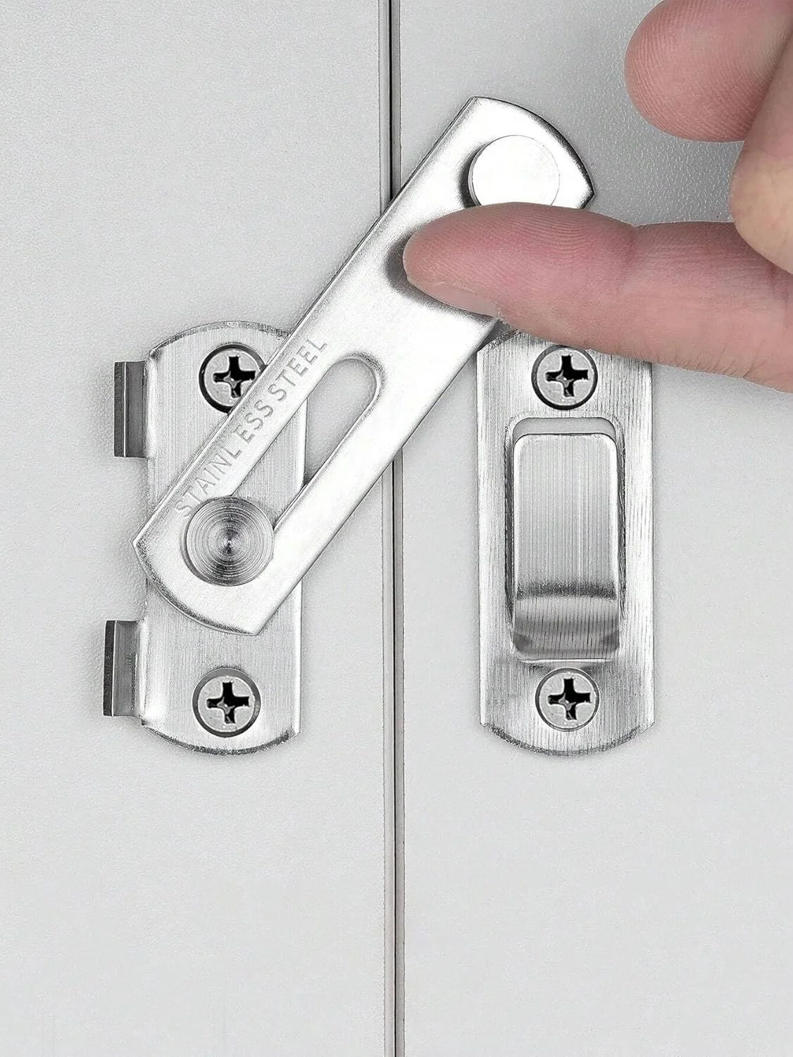 زبانه درب استیل ضد زنگ با پیچ، قفل ایمنی حمام، قفل های ایمنی، ضد سرقت، برای سوله، قفس حیوانات خانگی و درب انبار