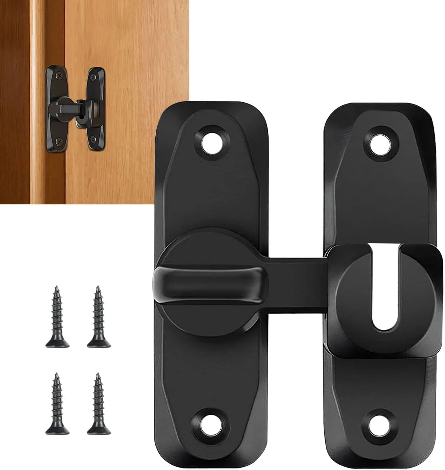 قفل کشویی درب فنری X، قفل استیل ضد زنگ 90 درجه، قفل ایمنی درب انبار کشویی، درب زاویه راست خمیده، قفل پیچ و مهره درب سنگین مناسب برای باغ، حمام، فضای باز