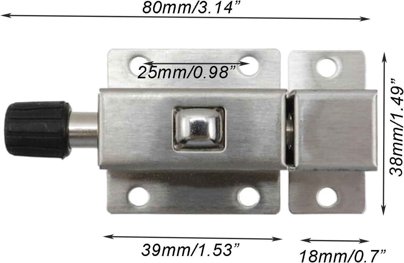Sscon 5 عدد پین ضامن دار فنری کوچک 1.53 اینچی، قفل های اتوماتیک فنری بشکه ای، قفل درب استیل ضد زنگ