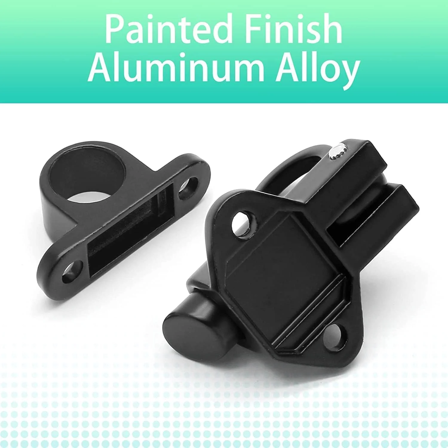 قفل خودکار فنری X، بسته 4 عددی قفل درب مشکی با 12 پیچ نصب، قفل خودکار ایمنی آلیاژ آلومینیوم برای پنجره، قفل خودکار درب برای دروازه، پنجره و کابینت قفل خودکار فنری X، بسته 4 عددی قفل درب مشکی با 12 پیچ نصب، قفل خودکار ایمنی آلیاژ آلومینیوم برای پنجره، قفل خودکار درب برای دروازه، پنجره و کابینت