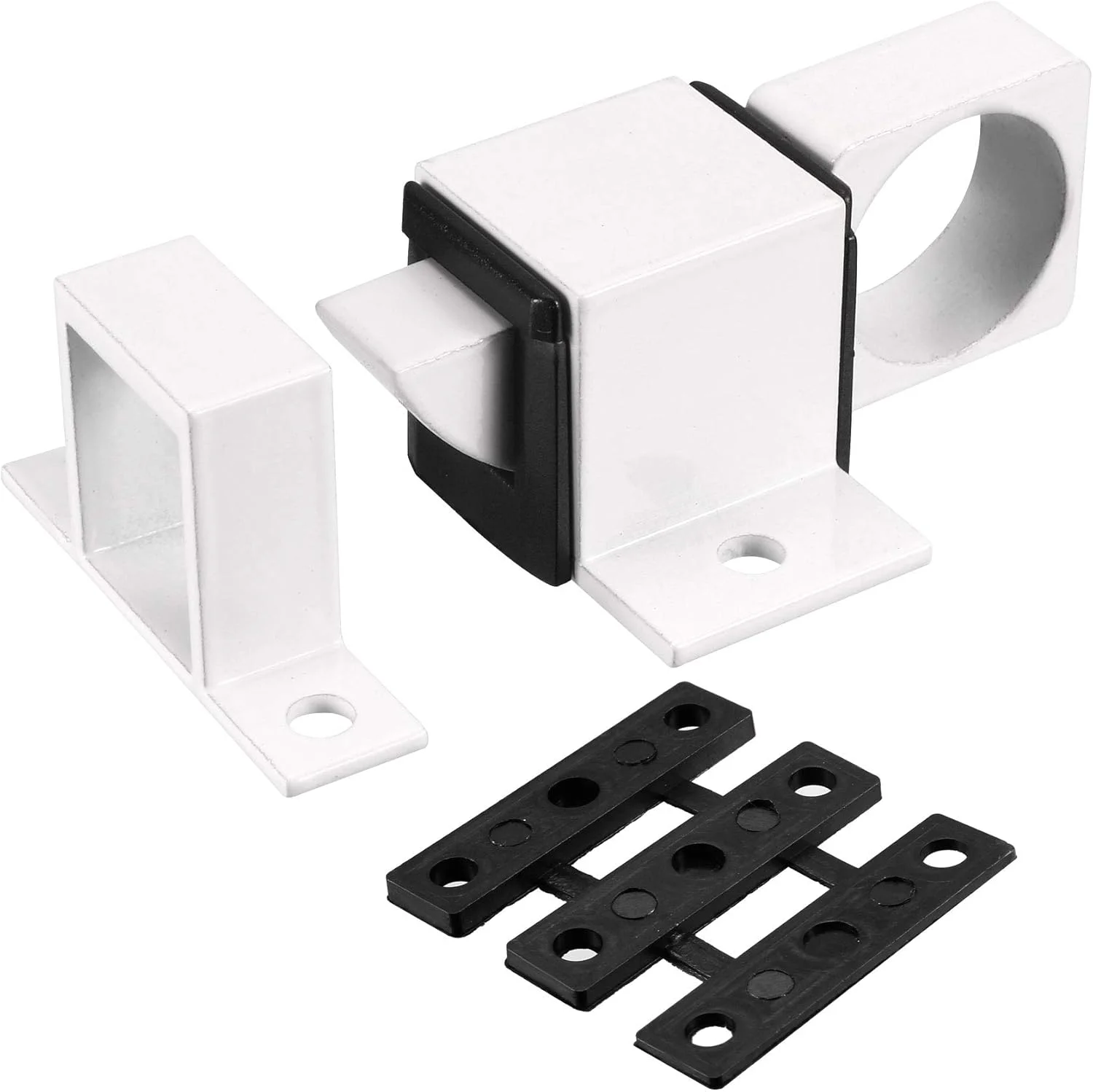 زبانه قفل درب، فنری خودکار، آلیاژ آلومینیوم، مناسب برای امنیت درب و پنجره (سفید)