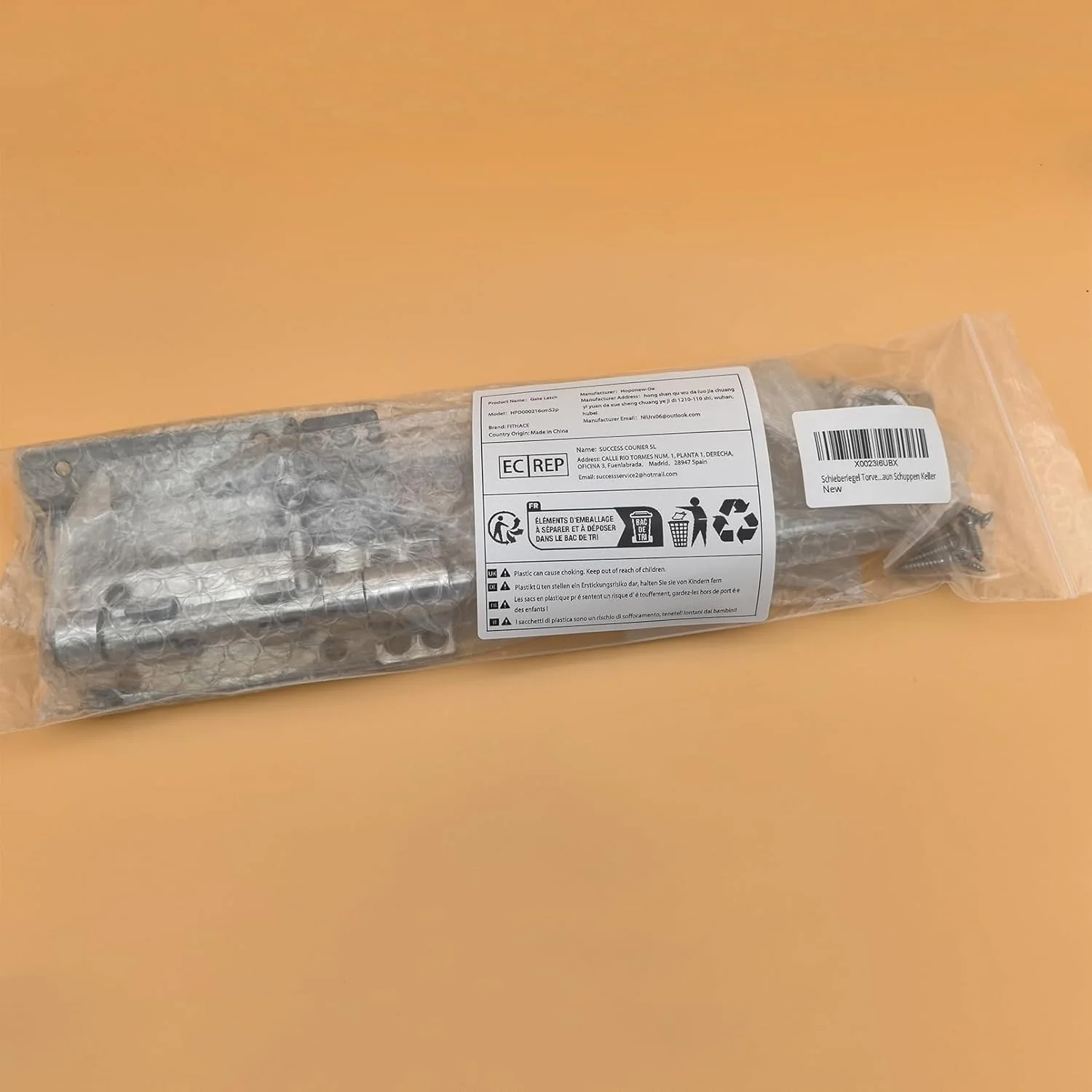 قفل کشویی درب، قفل محکم و بادوام ساخته شده از استیل ضد زنگ 304، قفل ایمنی تقویت شده به همراه جعبه محافظ گرد و غبار، مناسب برای درب انبار، حصار، و زیرزمین