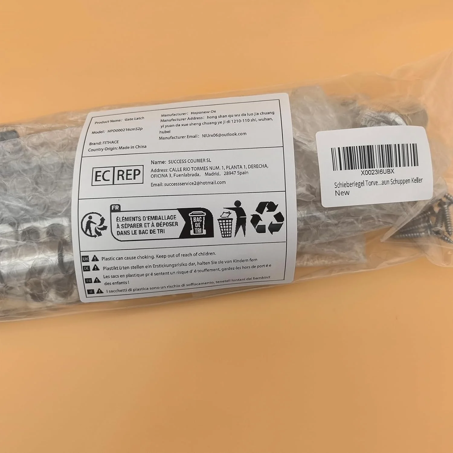 قفل کشویی درب، قفل محکم و بادوام ساخته شده از استیل ضد زنگ 304، قفل ایمنی تقویت شده به همراه جعبه محافظ گرد و غبار، مناسب برای درب انبار، حصار، و زیرزمین