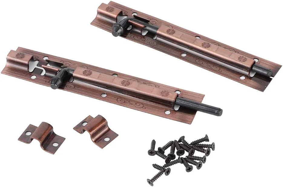 زبانه درب، قفل کشویی درب، قفل کشویی 2 عددی، قفل کشویی ضد سرقت، سخت افزار درب و پنجره