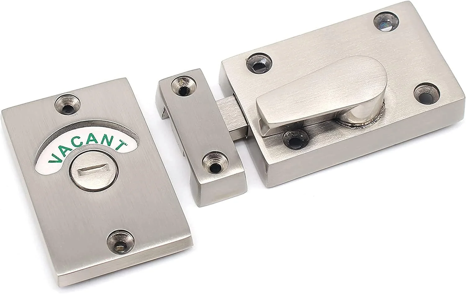 قفل نشانگر خالی/اشغال SISI UK، زبانه نشانگر قفل درب توالت و حمام، نیکل ساتن، قفل حریم خصوصی توالت، مناسب برای توالت حمام یا سرویس بهداشتی عمومی، 1 عدد.