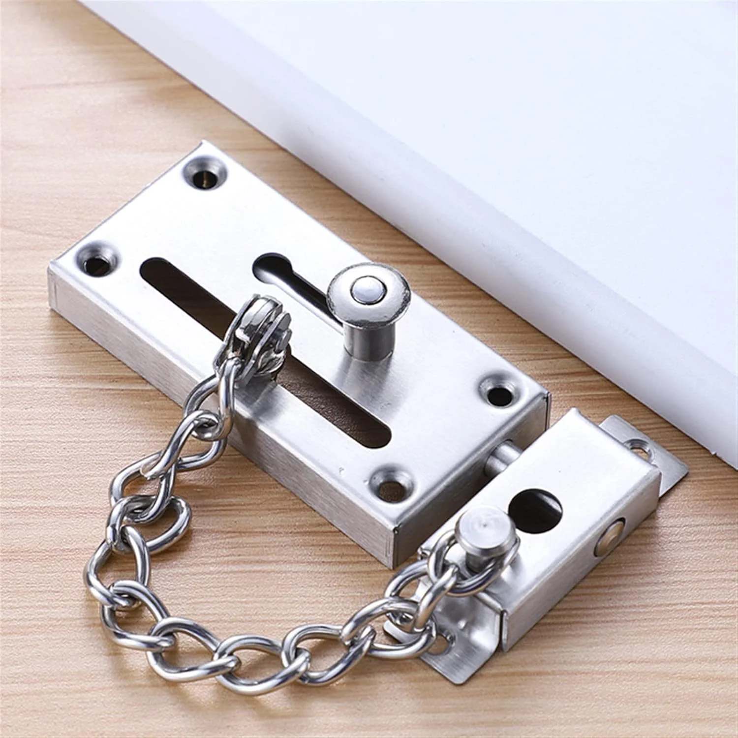 قفل زنجیری درب استیل SEMOOR، قفل ایمنی درب با زنجیر ضد سرقت