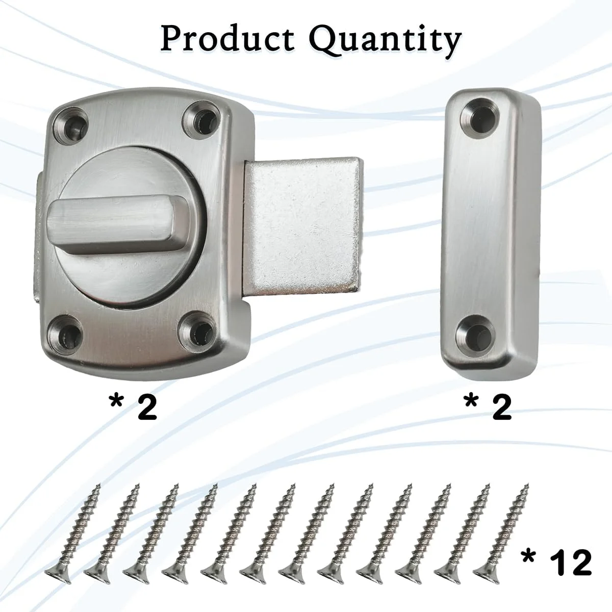 قفل چرخشی درب Selyse، بسته 2 عددی قفل چرخشی، قفل درب ضد سرقت استیل ضد زنگ با پیچ برای درب حمام، درب کابینت (نقره ای) قفل چرخشی درب Selyse، بسته 2 عددی قفل چرخشی، قفل درب ضد سرقت استیل ضد زنگ با پیچ برای درب حمام، درب کابینت (نقره ای)