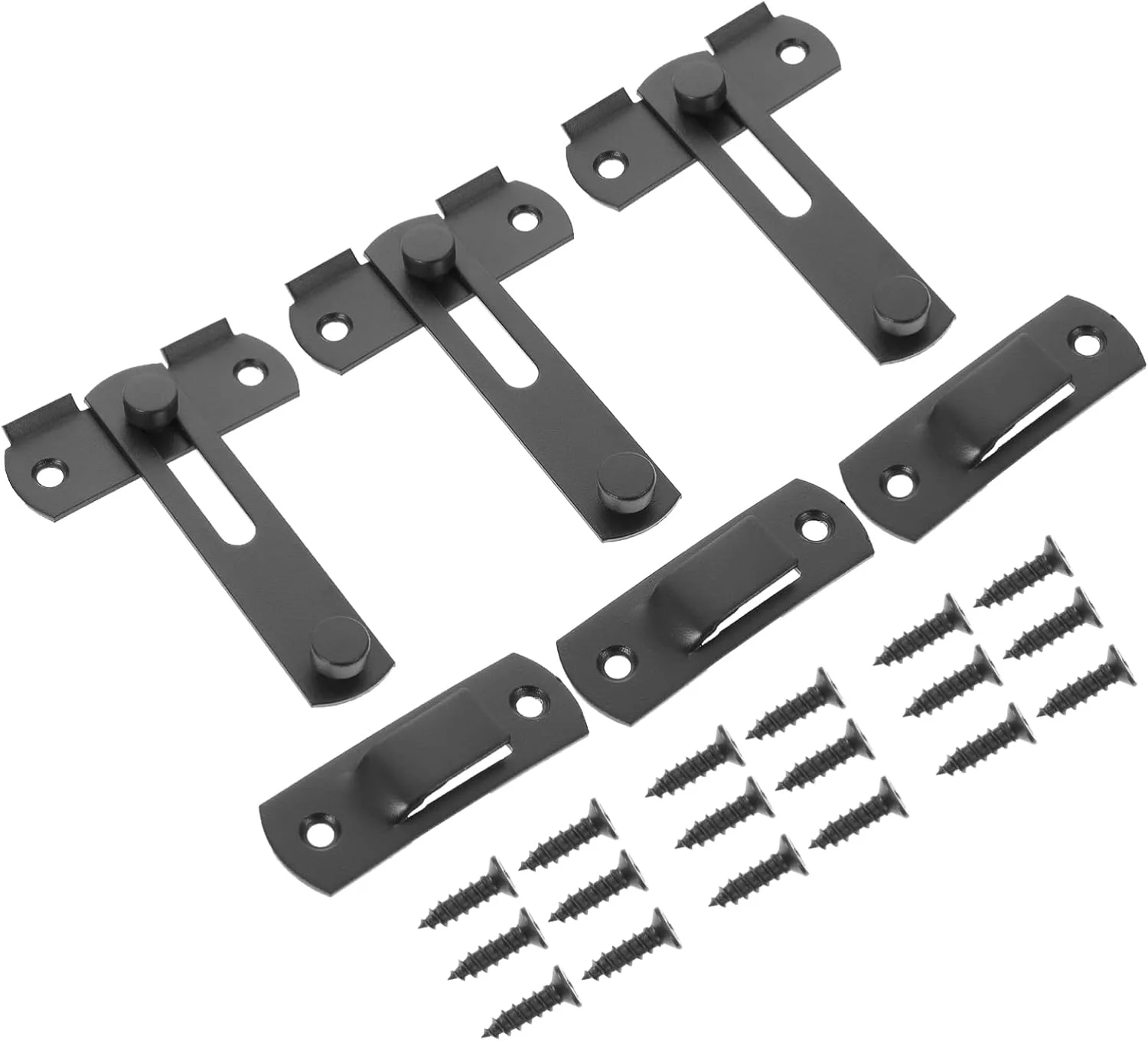 3 عدد قفل زبانه چرخشی، قفل بست درب، قفل ایمنی درب با پیچ برای درب منزل، پنجره، کابینت، کمد، مبلمان، مشکی 3 عدد قفل زبانه چرخشی، قفل بست درب، قفل ایمنی درب با پیچ برای درب منزل، پنجره، کابینت، کمد، مبلمان، مشکی