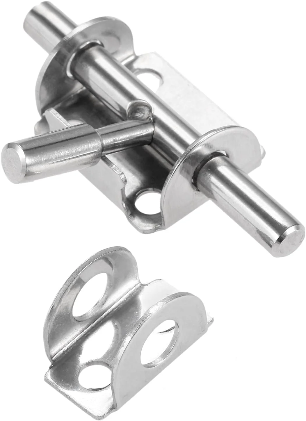 میخ، پیچ و بست 1 عدد قفل کشویی درب استیل ضد زنگ، قفل درب دروازه، قفل ایمنی استوانه ای، قفل درب، قفل پنجره، پیچ و مهره درب، امنیت خانه