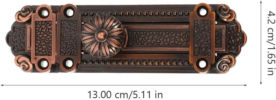 قفل کشویی امنیتی یک عددی، قفل درب آلیاژ روی، قفل زبانه درب، قفل امنیتی بشکه ای، قفل امنیتی قدیمی، سخت افزار درب سنگین مبلمان تزئینی قرمز عتیقه