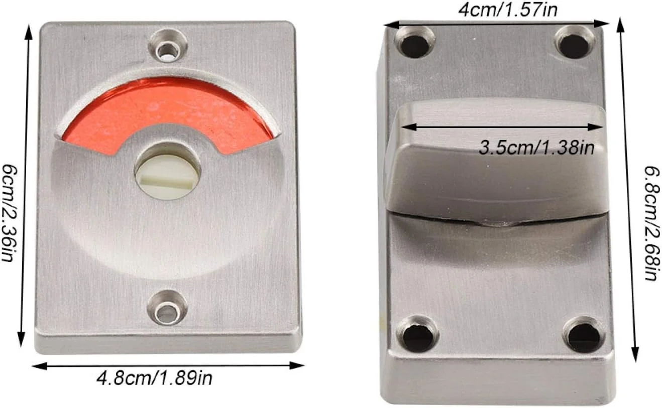 قفل چرخشی درب، قفل زبانه درب حمام از جنس استنلس استیل 304، قفل زبانه دروازه، قفل درب، سخت افزار سرویس بهداشتی و توالت