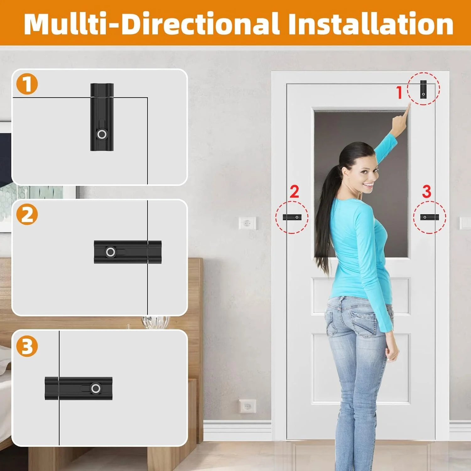 قفل زبانه بشکه ای رایان، قفل کشویی چسبی، قفل درب آلیاژ آلومینیوم جامد، قفل سخت افزاری سنگین، بدون نیاز به سوراخکاری برای درب کشویی، انبار، سوله (بسته 2 عددی، مشکی)