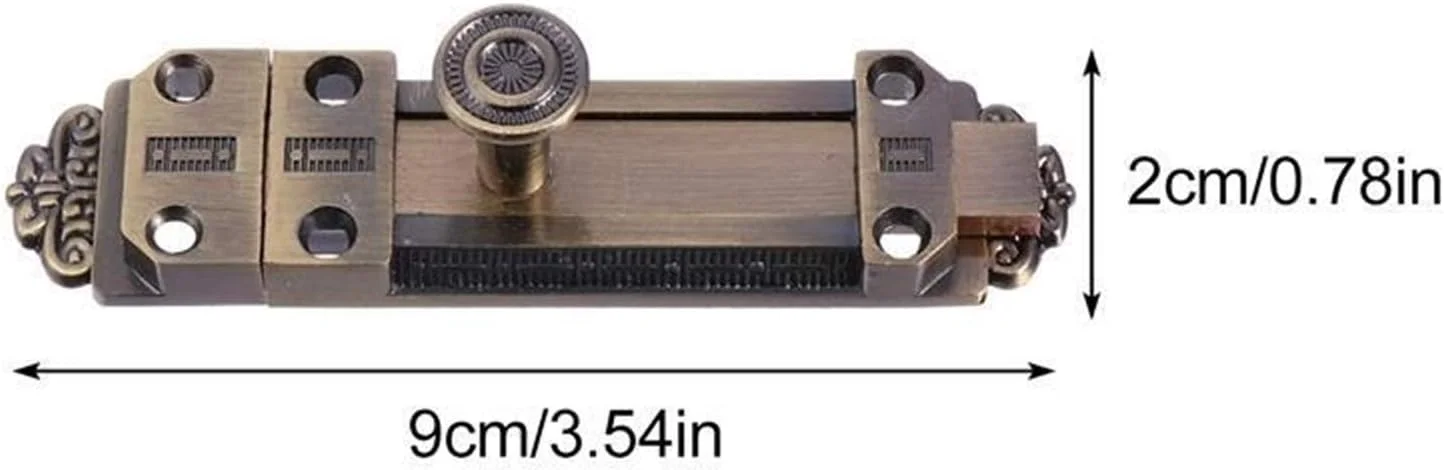 زبانه درب رترو رایترون، 1 عدد، زبانه کشویی آلیاژی قدیمی، قفل های امنیتی درب دروازه، ابزارهای بادوام