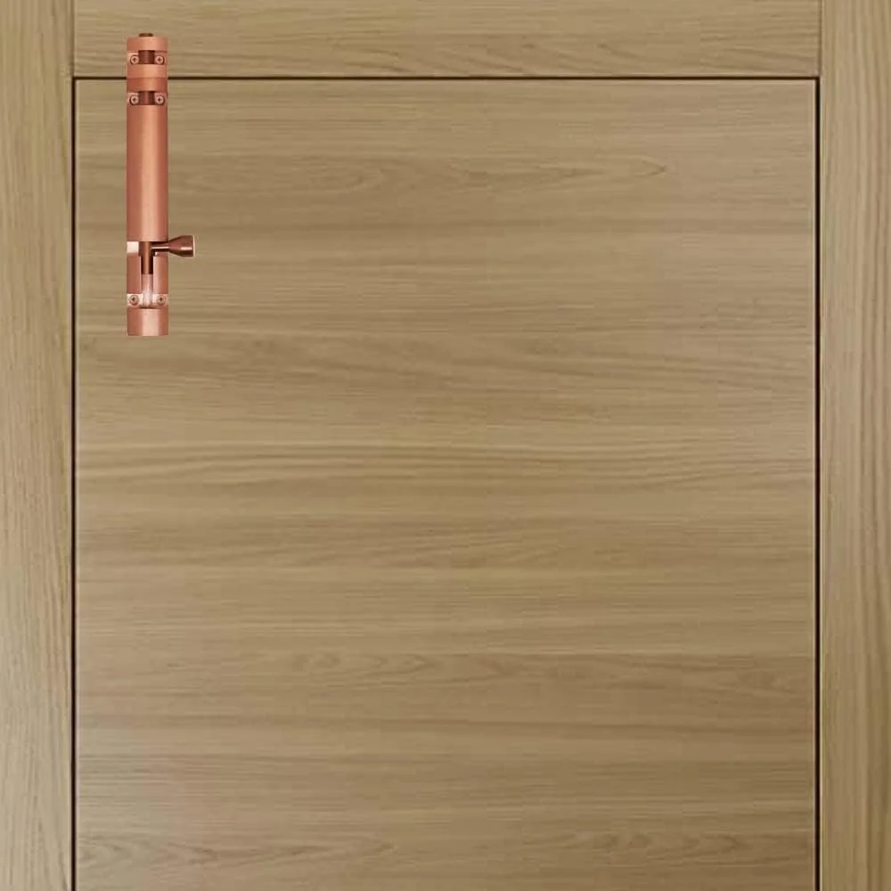 زبانه درب برجک ولو پریمیوم Xylo / قفل درب / کوندی / چیتاکنی / چیتکینی (روکش رزگلد، بسته 2 عددی) (200mm / 8 اینچ)