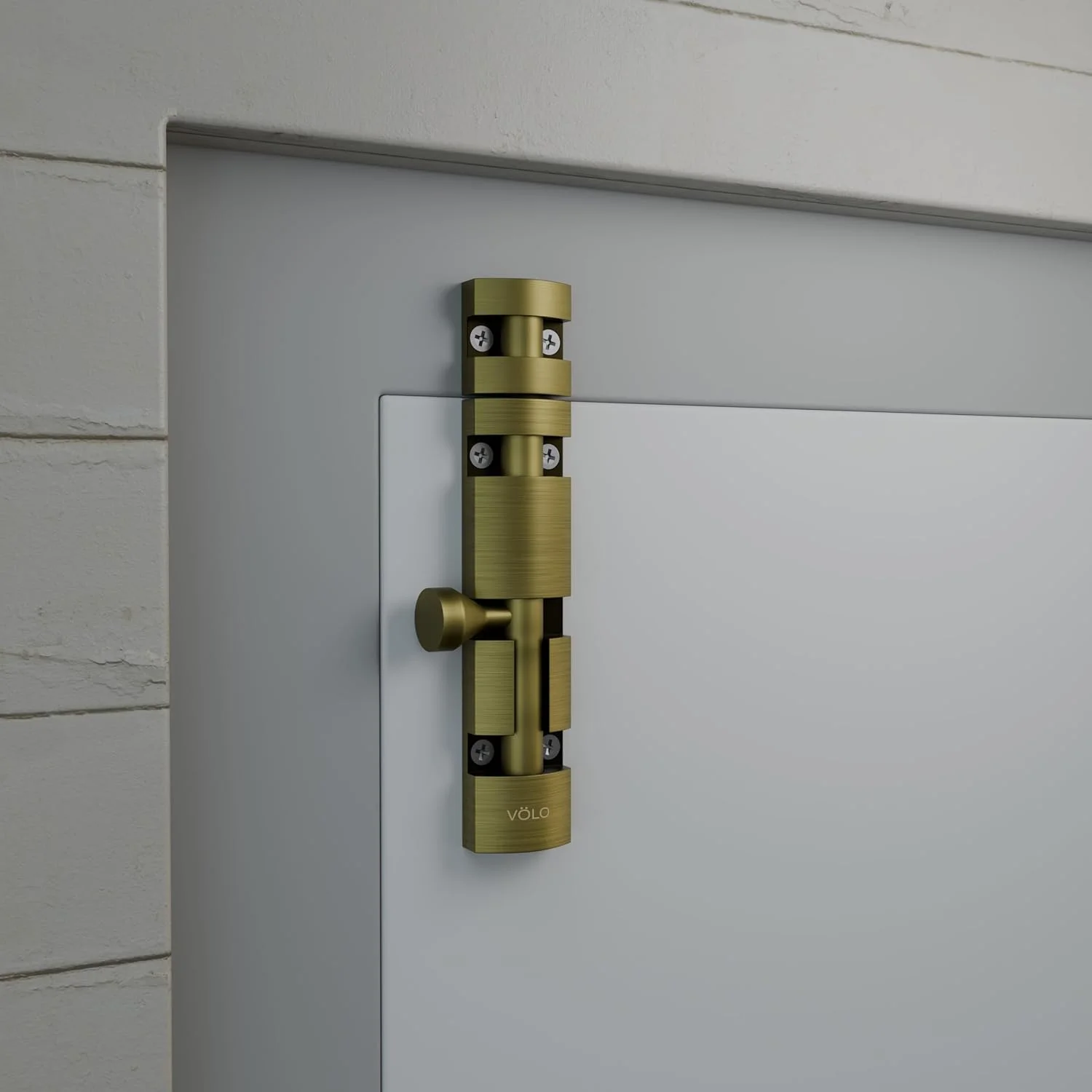 قفل زبانه برجسته ولو پریمیوم زیلو 4 اینچی / قفل درب / کوندی / چیتاکنی / چیتکینی (روکش برنجی عتیقه، بسته 2 عددی)