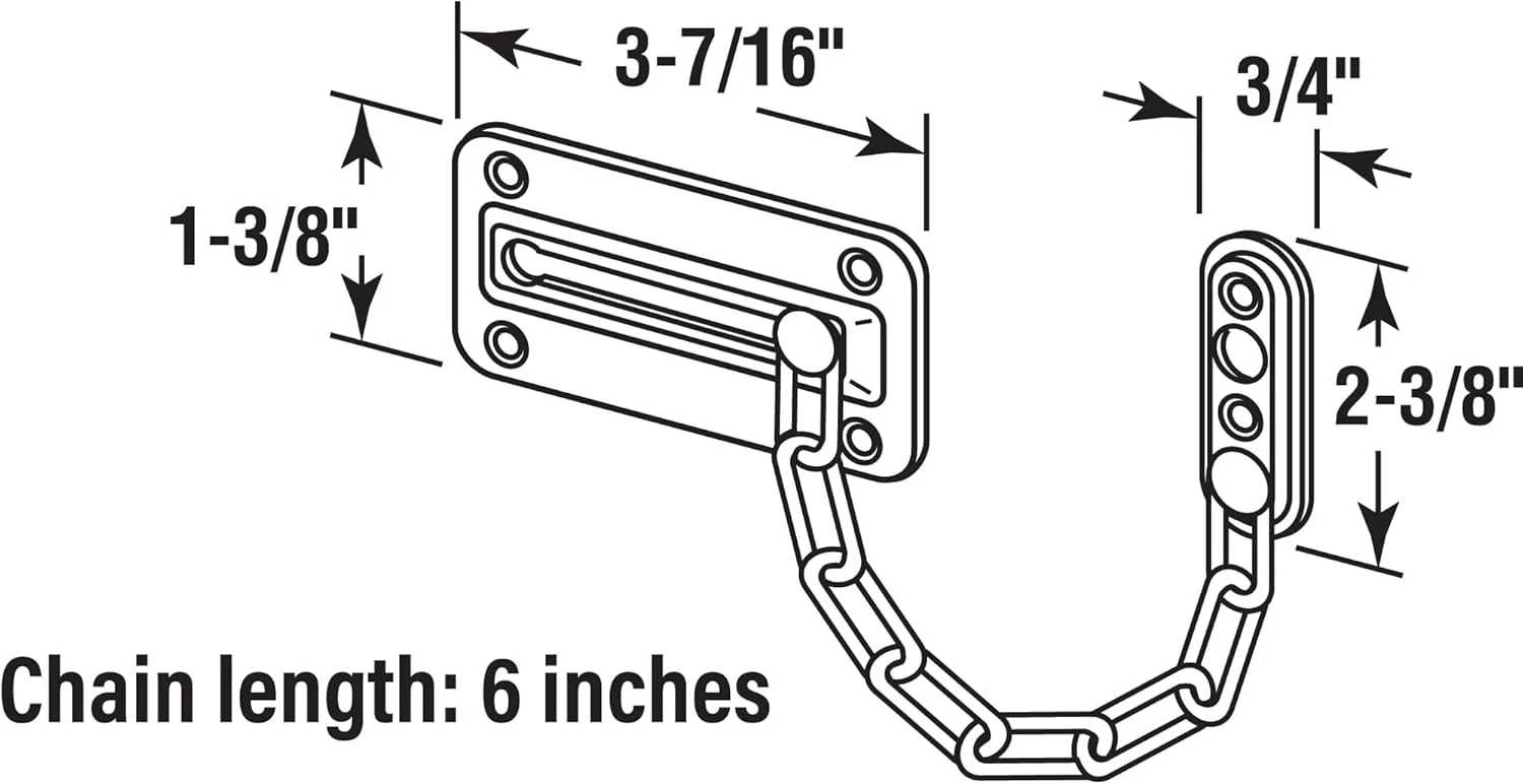 محافظ درب زنجیری فولادی پرایم-لاین Defender Security U 10386، نیکل ساتن