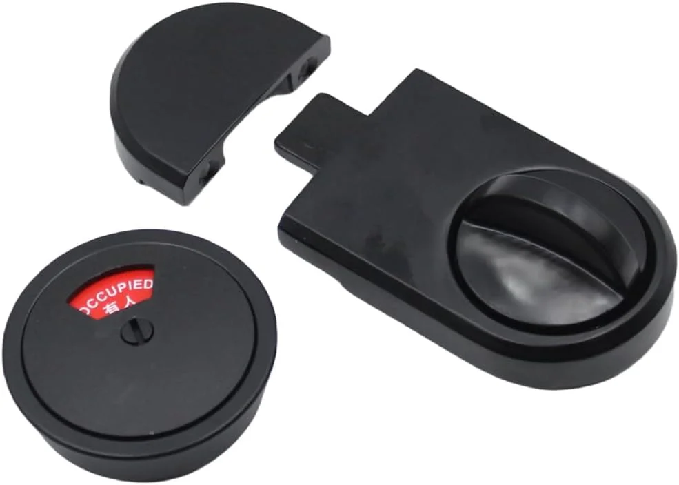 قفل نشانگر درب پینگ پینگ شی، قفل سرویس بهداشتی اشغال/آزاد، قفل زبانه آلیاژ روی، قفل نشانگر، قفل زبانه درب سرویس بهداشتی برای سرویس بهداشتی عمومی با قفل گرد (مشکی) قفل نشانگر درب پینگ پینگ شی، قفل سرویس بهداشتی اشغال/آزاد، قفل زبانه آلیاژ روی، قفل نشانگر، قفل زبانه درب سرویس بهداشتی برای سرویس بهداشتی عمومی با قفل گرد (مشکی)