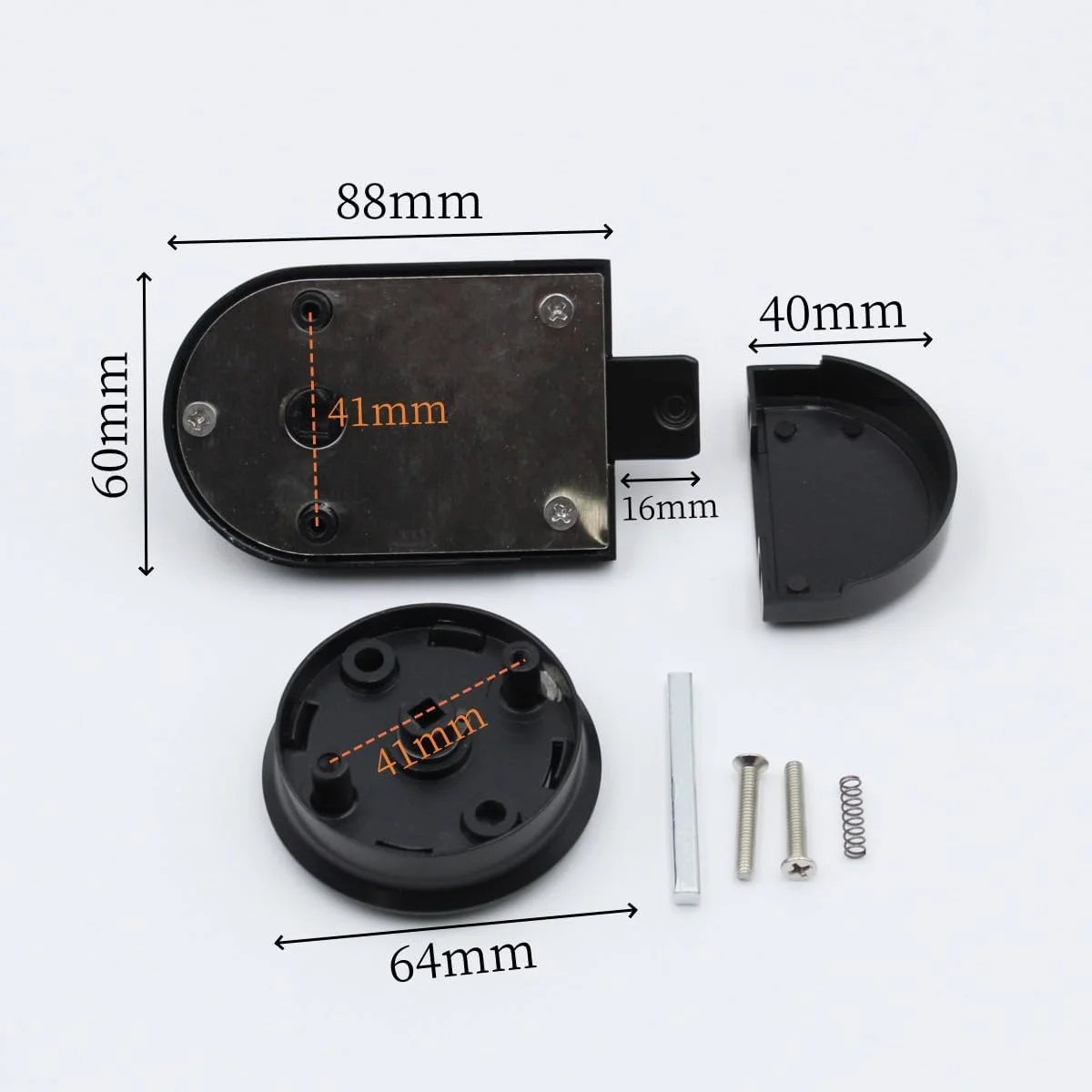 قفل نشانگر درب پینگ پینگ شی، قفل سرویس بهداشتی اشغال/آزاد، قفل زبانه آلیاژ روی، قفل نشانگر، قفل زبانه درب سرویس بهداشتی برای سرویس بهداشتی عمومی با قفل گرد (مشکی)