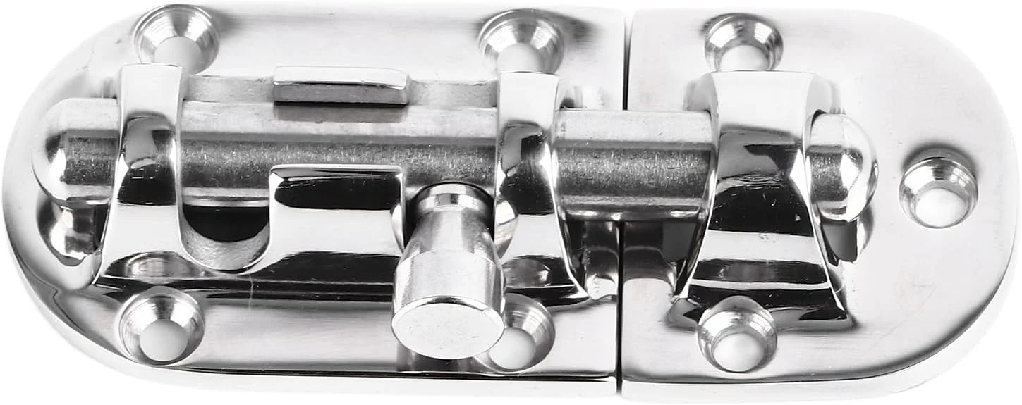 زبانه قفل درب NDNCZDHC، قفل کشویی 90x38 میلی‌متری، زبانه درب استیل ضد زنگ برای کابینت کوچک، پنجره، درب دروازه، جعبه نگهداری