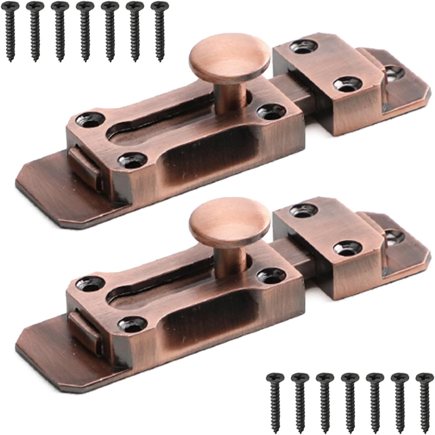 قفل زبانه ای درب کشویی چند منظوره برای امنیت لوازم منزل و اداره، استفاده روزانه، مقاوم، آلیاژ روی 3 اینچی