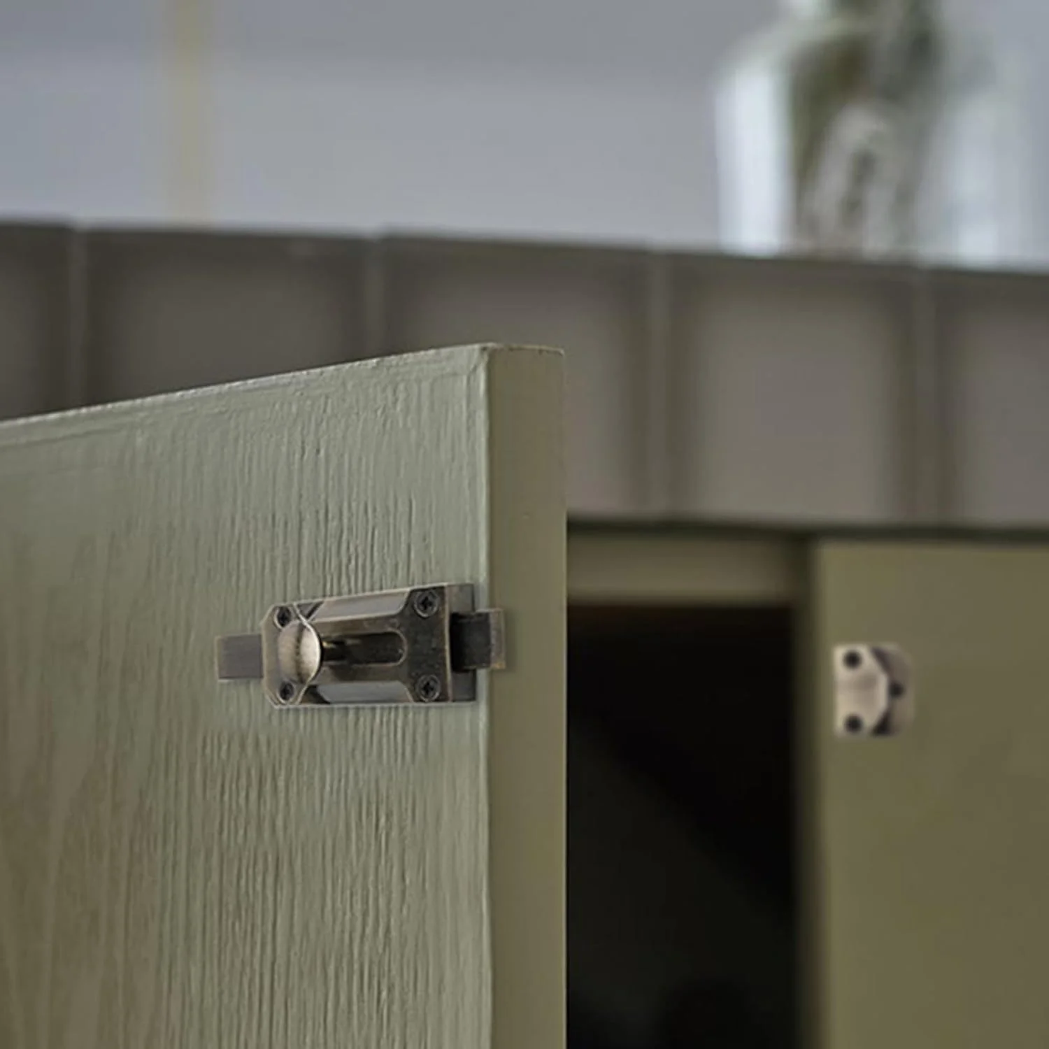 قفل زبانه ای درب کشویی چند منظوره برای امنیت لوازم منزل و اداره، استفاده روزانه، مقاوم، آلیاژ روی 3 اینچی